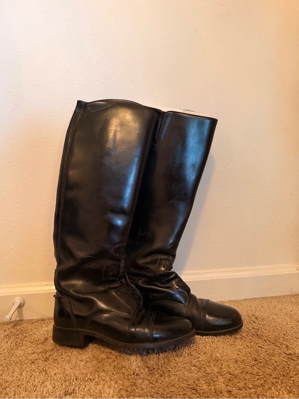 Ariat Women's Tall Black Leather Riding Boots - Picture 2 of 5